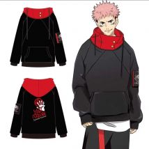 Fan-Made-Sweatshirt mit Anime-Thema – Von Gojo und Yuji inspirierte Rollkragen-Cosplay-Hoodie-PERÜCKE (warm und bequem)