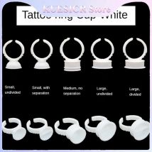 Silikon Permanent Make-up Ring Pigment Ring Tattoo Tinte Augenbrauen Lippen Tattoo Pigment halter Ring Behälter Tasse Wimpern Kleber Tablett su