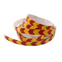 Pfeil-reflektierende Bänder, 2,5 cm x 33 Fuß, gelb-rot, wasserdicht, Vorsicht, Sicherheitsaufkleber, Reflektorstreifen, Auffälligkeit, Gefahrenwarnschild