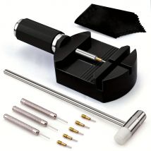 Kit di strumenti per la rimozione delle maglie dell'orologio da 11 pezzi, kit di strumenti di riparazione per la rimozione dei perni della catena del cinturino dell'orologio per la regolazione del