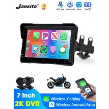 Jansite 5/7 inch Portable Carplay Motorcycle DVR GPS Navigation IPX7 Waterproof LCD Display For Wireless CarPlay Android Auto