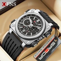 Ofns Luxus Quarz Herren uhren einzigartige Designer marke Sport Silikon band Uhr großes Zifferblatt Casual Fashion Herren Militär uhren