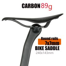 Nuovo 89g EVA Sella per bici in carbonio Comoda sella ultraleggera Sella MTB 7x7mm Bicicletta da corsa Installazione di biciclette 240*143MM