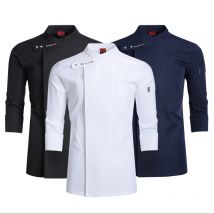 Catering Kochkleidung Hotel Restaurant Kellneruniform Küche Bäckerei Café Langarm Arbeitshemden Food Service Kochjacke