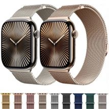 Cinturino in metallo milanese per cinturino Apple Watch Ultra3/2 49mm 11 10 9 8 7 Bracciale magnetico iWatch 6 5 4 SE2 46mm 45mm 41mm 44mm 40mm