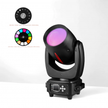 Fascio a testa mobile da 180 W, spot e zoom 24 prismi 14 Gobos Ruota a 12 colori e ruota a 7 colori - lente DJ dmx stage bar KTV Club