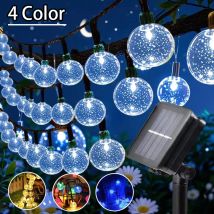 Luci solari per esterni Luci a stringa solari a LED Luce a globo di cristallo impermeabile con 8 modalità Luce da giardino Decorazioni per matrimoni per feste
