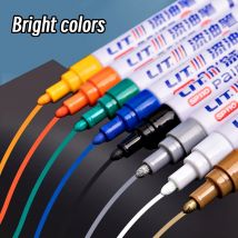 3mm 10p Colorato 8 Colori Pennarello Permanente Pennarelli Bianchi Impermeabili Pneumatico Battistrada Tessuto di Gomma Vernice metallo Vernice Pennarelli