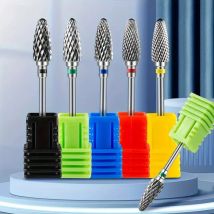 Punte da trapano per unghie in carburo di tungsteno Accessorio per trapano elettrico per manicure Frese per rimozione smalto gel per unghie Strumenti per unghie Efiles