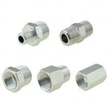 304 Boccola In Acciaio Inox Riduttore Tettarelle Da Biberon Raccordo Maschio Femmina Filettatura 1/8 1/4 3/8 1/2 3/4 PT Adattatore Aria Accoppiatore connettore