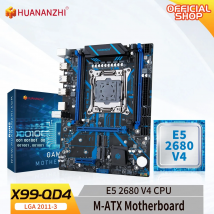 Scheda madre Xeon HUANANZHI X99 QD4 LGA 2011-3 con processore Intel E5-2680 V4 Memoria DDR4 M.2 NVME SATA Supporto non-ECC Combo