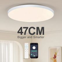 MARPOU Lampada da soffitto intelligente lampada a led per camera da letto Grandi lampade da soffitto Luci a led con telecomando Luci a led dimmerabili per camera