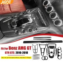 AFDT Auto Innen Air Outlet Center Konsole Getriebe Shift Panel Abdeckung Real Carbon Fiber Für Benz AMG GT C190 R190 GTS GTR 2015-2018