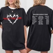 Spaziergang Die Linie Tour T Hemd Frauen Männer Kausalen Baumwolle Kurzarm T-shirt Sommer Harajuku Kpop Lose T-shirt Frau Kleidung
