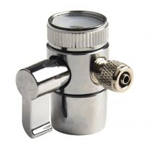Sink Faucet Diverter Valve Faucet Switch Adapter Silver Above Counter Water Filter For 1/4" RO Tubing Bathroom Accessories