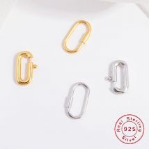 S925 Sterling Silber Spirale Twistable Universal Verschluss Oval Feder Verschluss DIY Handgemachte Armband Und Halskette Zubehör SK124