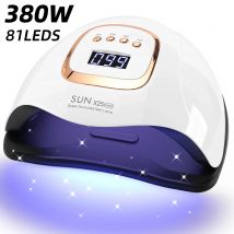 Belleza 380W LED lámpara UV secador de inteligencia para uñas Gel polaco lámpara de secado con 4 ajustes de temporizador Sensor luz de uñas profesional