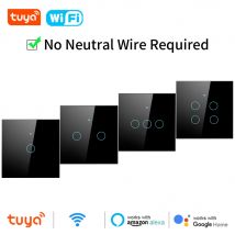 Tuya Wifi Smart Touch Light EU Switch Bezprzewodowe zdalne włączniki światła LED Nie wymaga przewodu