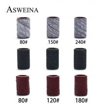 100pcs Nail Sanding Bands Zebra Sanding Drills Bit Manicure Pedicure File Electric Machine Grinding Cuticle Remover Cutter Tools