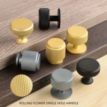Dresser Drawer Handles And Knobs Black Single Round Hole Cabinet Knobs Closet Door Pulls Cupboard Knobs Aluminum Alloy Handle