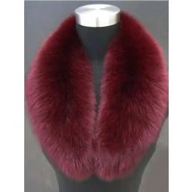 Natural Color Raccoon Fox Real Fur Collar Scarf Genuine Big Size Scarves Warp Shawl Neck Warmer Stole Muffler with Clip Loops #6