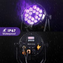 Luce par LED impermeabile 18X18W RGBWA + UV 6in1 Luce da palcoscenico con luci DMX per eventi Natale Club Disco Chiesa Matrimonio Bar