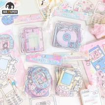 Mr. Paper Cute Card Sticker Pack Nordic Style Cartoon Handbook Base Material Kawaii Stickers Stationery Supplies 20pcs/pack