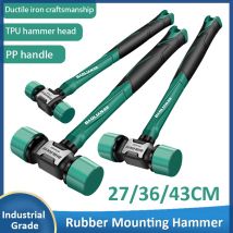 Multifunktions-Doppelkopf-Installationshammer, 27/36/43 mm, Gummi-Montagehammer, rutschfest, vibrationsfrei, professionelles Arbeitswerkzeug