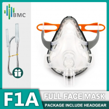 Bmc cpap maske f1a Voll gesichts maske gegen Schnarchen mit kostenloser Kopf bedeckung für cpap auto cpap bipap Atemschutz maske Größe s m l Schnarch therapie