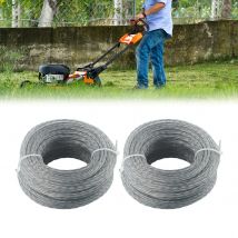 2 rotoli 15M 2.0/3.0mm Trimmer Filo di nylon Corda Nucleo rinforzato Tagliaerba Linea 2.0- 3.0 mm X 15 m (30 m) Bobina di filo