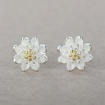 Fabrik Preis Ein Paar Lotus Ohrringe Zubehör 925 Sterling Silber Frauen Schöne Luxus Schmuck Geschenk Heißer Verkauf
