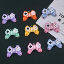 10/12pcs Cartoon Game Controller Resin Charms Creative Earring Necklace Keychain Pendant Accessory DIY Funny Jewelry Make
