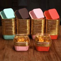 50 pirottini usa e getta per cupcake con coperchi, pirottini, stampi per cupcake, stampi per muffin, strumenti per la cottura, pirottini per torte con bordo arricciato