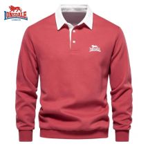 Herbst und Winter Herren Stickerei Marke reine Baumwolle Langarm Poloshirt neue Mode lässig multifunktionale Jacke Top