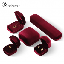 Yinbeini Hochzeits-Ringbox Samt-Schmuckbox Kollektion Armband Halskette Anhänger Aufbewahrungsbox Schmuck-Präsentationsorganizer H030