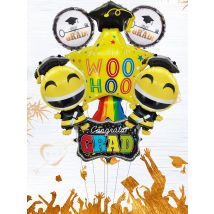 6 stücke Abschluss folie Luftballons Set Grad Helium Ballon Glückwunsch Abschluss feier Dekorationen