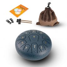 Kit profesional de batería de lluvia Miwayer de 6" |   Instrumento de curación de sonido de tambor de lengua de acero de 11 notas |   Herramienta para aliviar la ansiedad, yoga/médico/exteriores