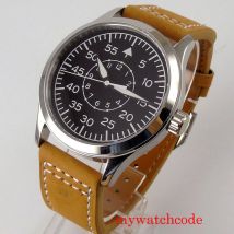 42mm schwarz steriles Zifferblatt miyota 8215 st1612 automatische Piloten armbanduhr für Herren
