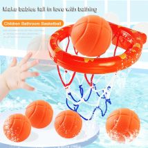 Giocattolo da bagnetto per bambini Mini cestino da tiro Telaio Giocattoli Vasca da bagno Tiro Basket Gioca Gioco d'acqua Set di giocattoli con 3 palline per bambini Bambini
