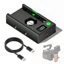 Accessori per fotografia con piastra di montaggio per piastra adattatore batteria NP F con ingresso PD per supporto universale per fotocamera che carica batteria NP F
