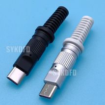 10Sets Typ-C Stecker 5Pin Für Handy Schnelle Lade 3A C ZU C Mit CC Solder Pad reparatur DIY Lade Daten Kabel Stecker