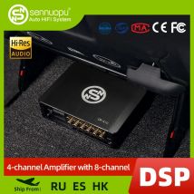 Sennuopu Dp X10 1000w Dsp Processore Bluetooth Amplificatore per auto 4 canali Classe A Auto 12 V Automotivo Audio Amp basso per il suono dell'auto