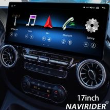 DSP GPS 17 ''pantalla Qled para Mercedes Benz Vito 116 W447 2016-2024 Navi Android 15 navirider Carplay reproductor de vídeo multimedia para coche