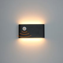 Lampada da parete moderna impermeabile con sensore di movimento esterno a LED con movimento di invio del corpo umano per l'illuminazione del corridoio del cortile del giardino