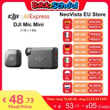 DJI Mic Mini (1 TX + 1 RX) micrófono inalámbrico ultraligero, Audio rico en detalles, cancelación de ruido, limitador automático