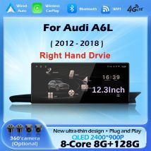 Android 15 Rechtslenker für Audi A6 A6L A7 2012 - 2018 Kabelloses CarPlay Auto-Multimedia-Radio DSP Navigation GPS WLAN