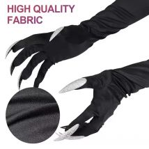 40CM Halloween Cosplay Handschuhe Lange Fingernagel Party Handschuhe Halloween Requisiten Monster Krallen Halloween Kostüm Pfote Handschuhe