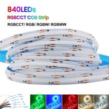 RGBCCT RGB RGBW RGBWW COB LED Strip Light 24V 784 840LEDs Elastyczna taśma COB Lamp Tape Ściemnialna liniowa wstążka oświetleniowa 1m 2m 3m 4m 5m