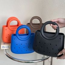 Neue DIY Eva Handtasche Umhängetasche sand dichte Strand tasche Umhängetasche große Kapazität Einkaufstasche tragbare Outdoor-Aufbewahrung tasche Loch Tasche