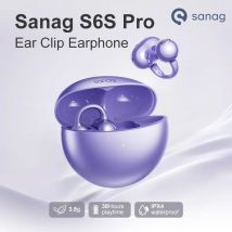 Sanag S6S Pro FreeClip Open Ear Earphone Ear Clip 3D Stereo Sound Bluetooth 5.3 36H Playtime OWS Sport Headphone IPX4 Waterproof
